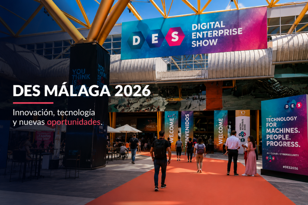 Equipo de Satydal Comunicaciones durante su visita al DES Málaga 2026 para conocer las últimas innovaciones en telecomunicaciones y transformación digital.